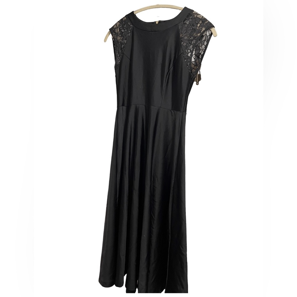 Label by 5 twelve black midi with lace and gold zip